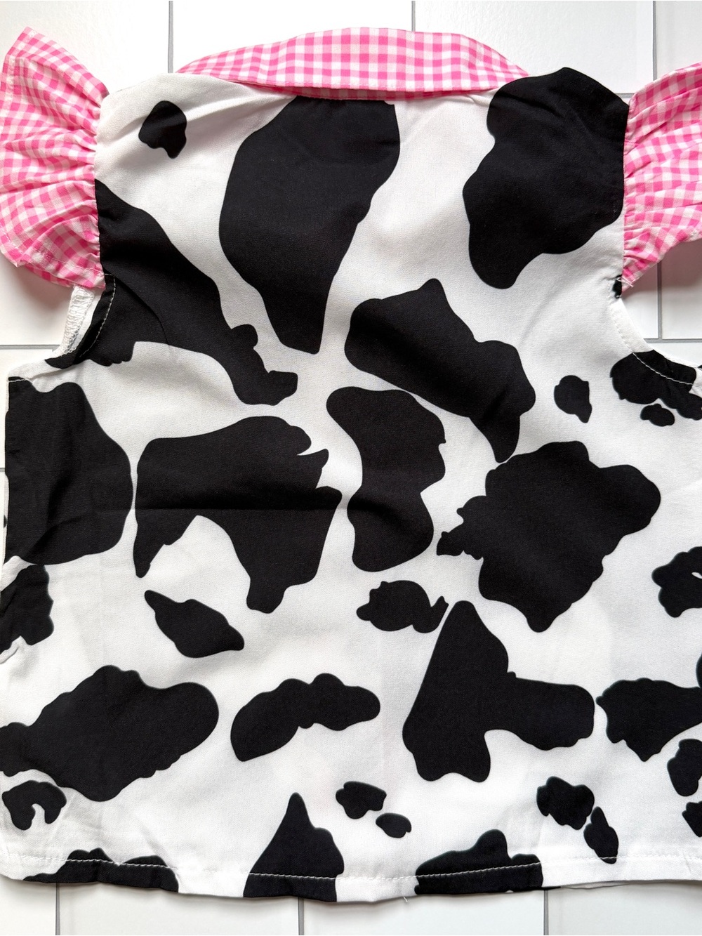 18-24M🐮2pc Western Cowgirl Outfit Cow Print Button Down Shirt Rodeo Denim Jeans - Picture 9 of 14